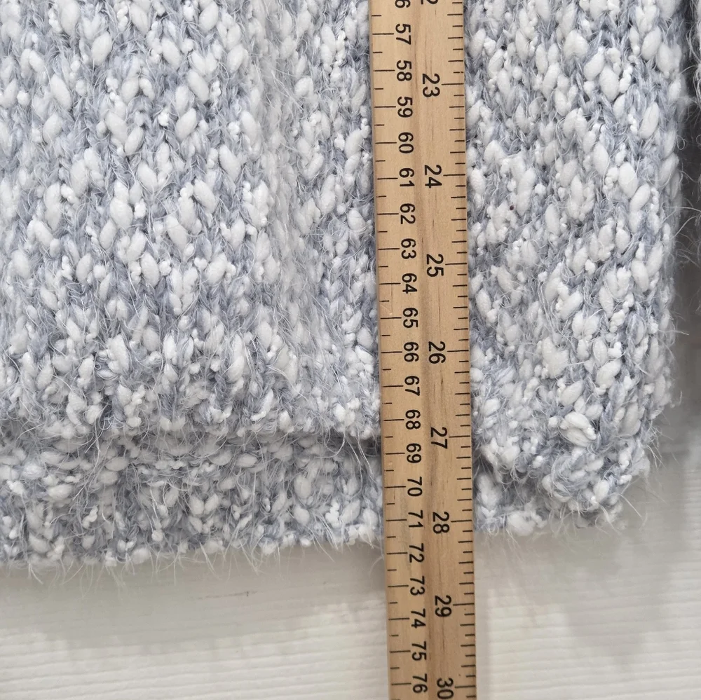 Buffalo David Bitton Blue and White Knit Acrylic Eyelash Sweater Size XL